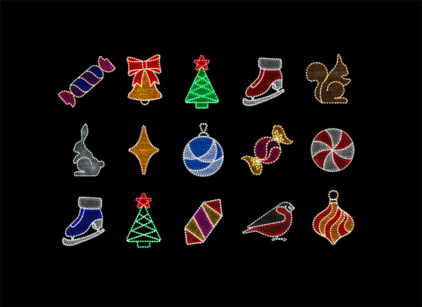 Световые игрушки для ёлок в Симферополе